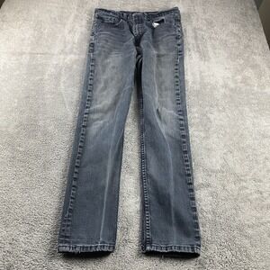 Levis 522 Tapered Leg Jeans Mens 31x29‎ Gray Mid Rise Distressed